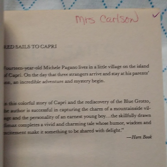 Red Sails Capri Ann Weil Sonlight Homeschool Read Aloud Junior Fiction Chapter - Picture 3 of 6
